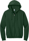 Am image of a Custom JERZEES NuBlend Full Zip Hooded Sweatshirt in Forest Green!