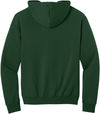 Am image of a Custom JERZEES NuBlend Full Zip Hooded Sweatshirt in Forest Green!