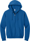 An image of a Custom JERZEES NuBlend Full Zip Hooded Sweatshirt in Royal!