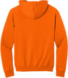 Am image of a Custom JERZEES NuBlend Full Zip Hooded Sweatshirt in Safety Orange!