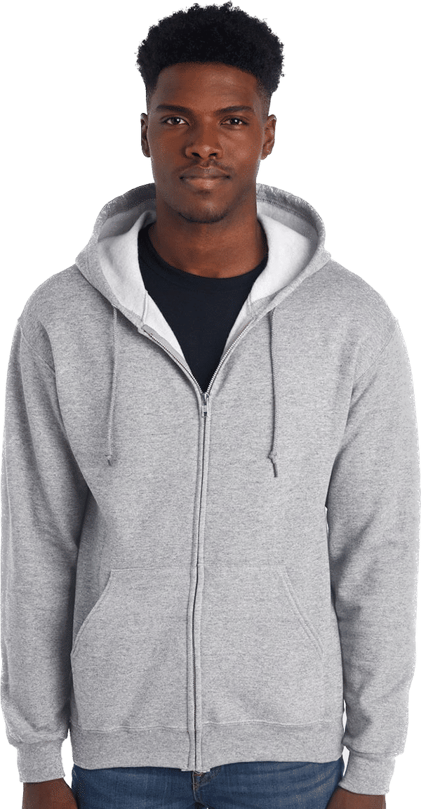 An image of a Custom JERZEES NuBlend Full Zip Hooded Sweatshirt!