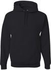 Am image of a Custom JERZEES NuBlend Hooded Sweatshirt in Black!