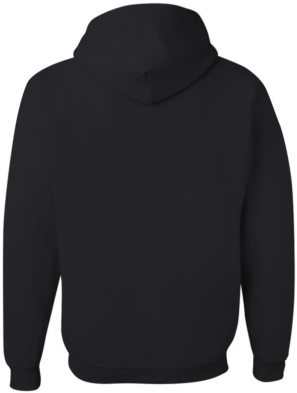 Am image of a Custom JERZEES NuBlend Hooded Sweatshirt in Black!