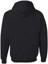 Am image of a Custom JERZEES NuBlend Hooded Sweatshirt in Black!