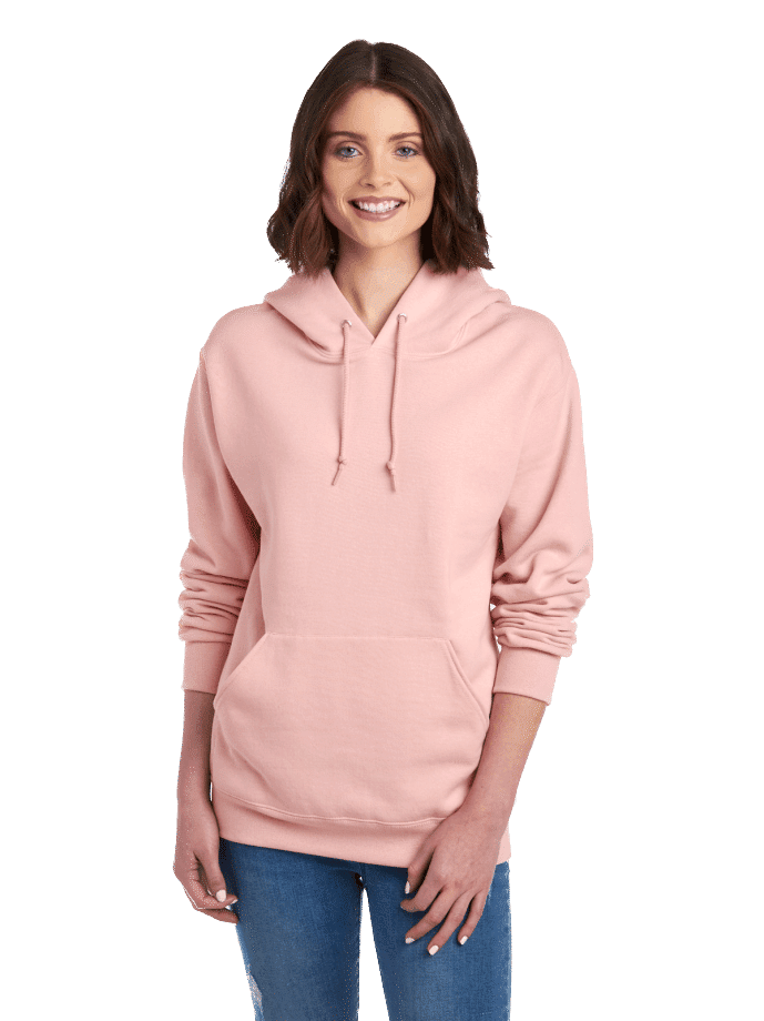 JERZEES NuBlend Hooded Sweatshirt in Blush Pink