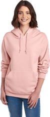 Am image of a Custom JERZEES NuBlend Hooded Sweatshirt in Blush Pink!