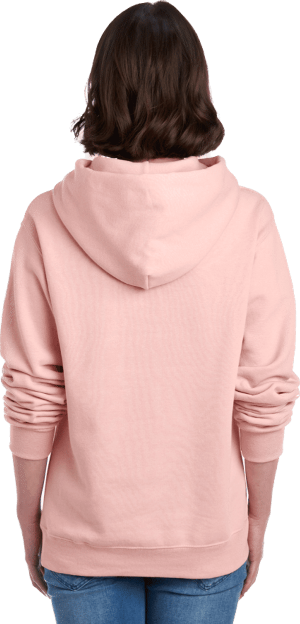 Am image of a Custom JERZEES NuBlend Hooded Sweatshirt in Blush Pink!
