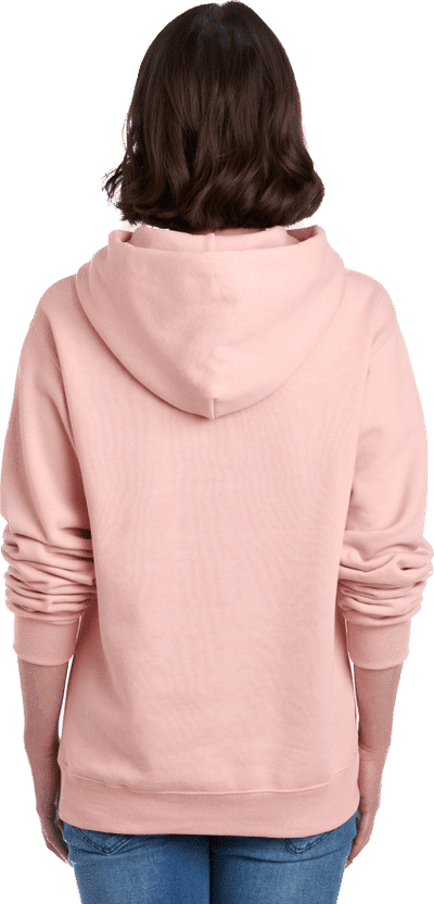 Am image of a Custom JERZEES NuBlend Hooded Sweatshirt in Blush Pink!