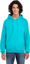 Am image of a Custom JERZEES NuBlend Hooded Sweatshirt in California Blue!