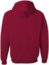 Am image of a Custom JERZEES NuBlend Hooded Sweatshirt in Cardinal!