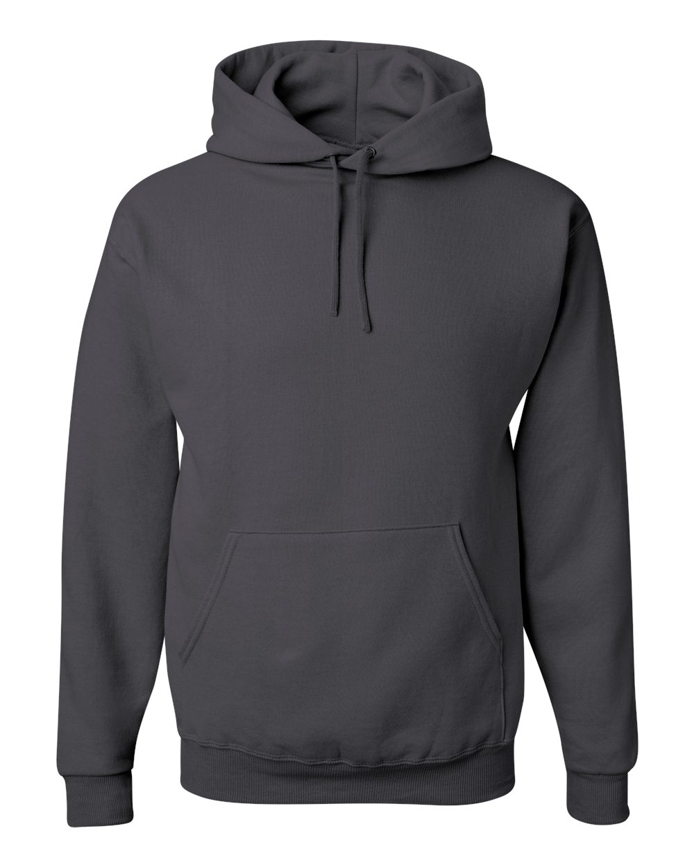 JERZEES NuBlend Hooded Sweatshirt in Charcoal Grey