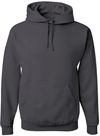 Am image of a Custom JERZEES NuBlend Hooded Sweatshirt in Charcoal Grey!