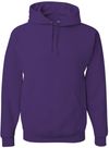 Am image of a Custom JERZEES NuBlend Hooded Sweatshirt in Deep Purple!