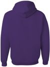 Am image of a Custom JERZEES NuBlend Hooded Sweatshirt in Deep Purple!