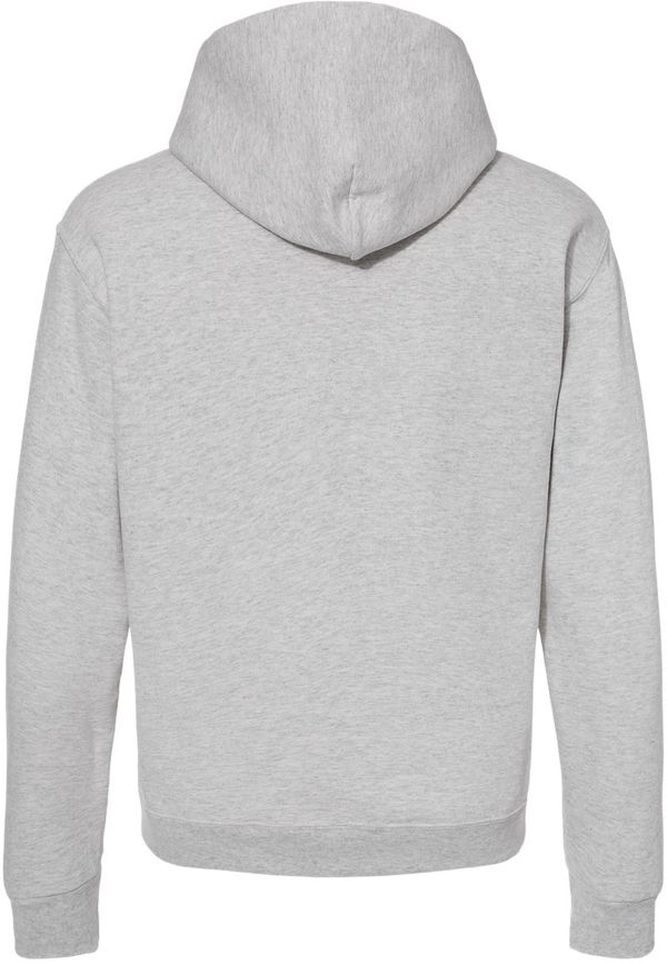 Am image of a Custom JERZEES NuBlend Hooded Sweatshirt in Oatmeal Heather!