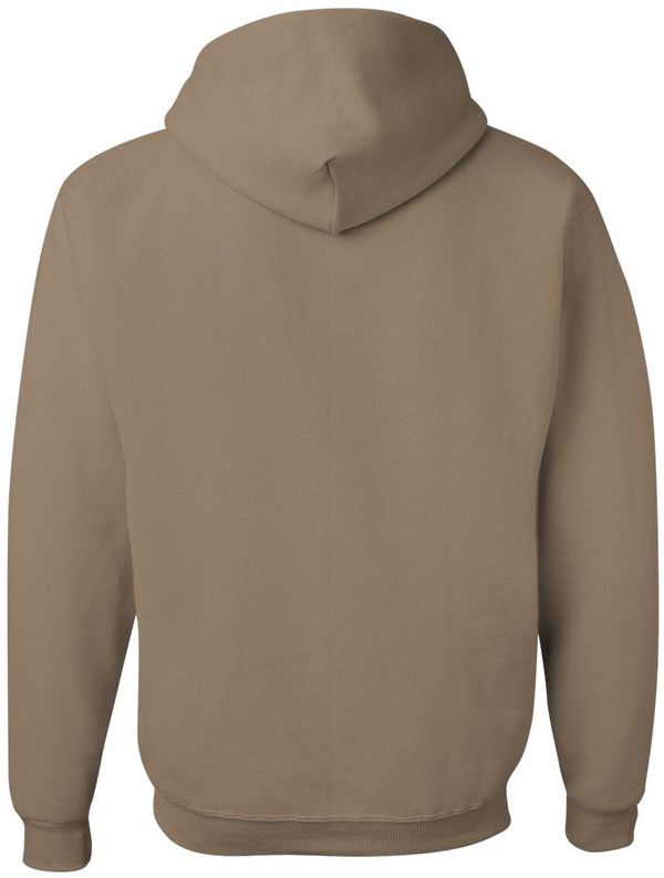 Am image of a Custom JERZEES NuBlend Hooded Sweatshirt in Safari!
