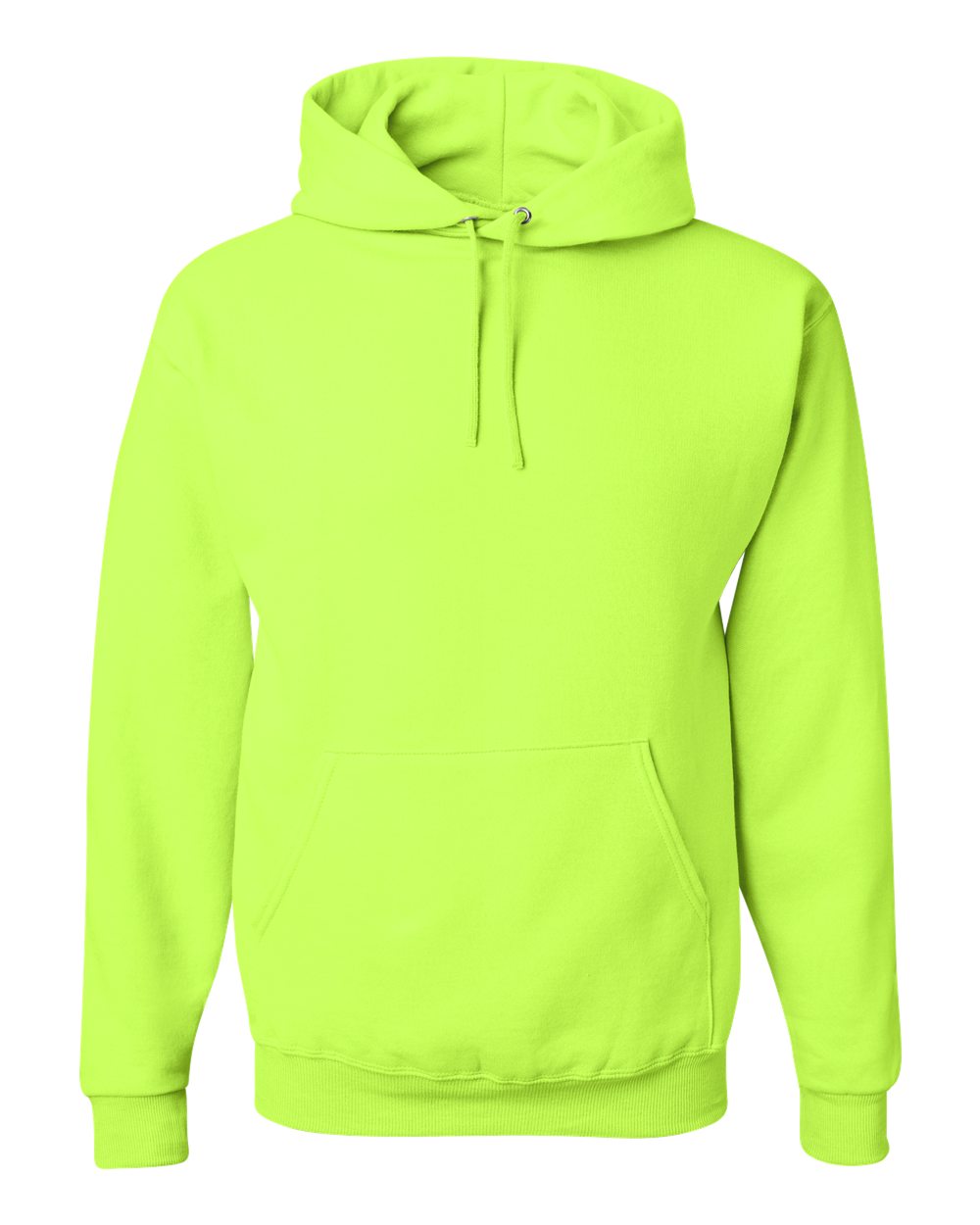 JERZEES NuBlend Hooded Sweatshirt in Safety Green