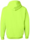 Am image of a Custom JERZEES NuBlend Hooded Sweatshirt in Safety Green!