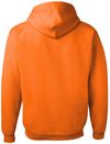 Am image of a Custom JERZEES NuBlend Hooded Sweatshirt in Safety Orange!