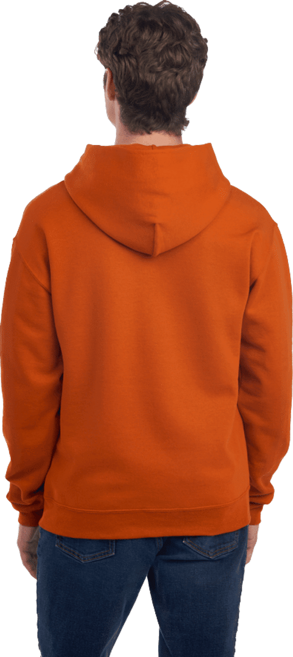 Am image of a Custom JERZEES NuBlend Hooded Sweatshirt in Texas Orange!