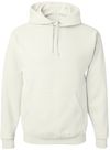 Am image of a Custom JERZEES NuBlend Hooded Sweatshirt in White!