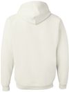 Am image of a Custom JERZEES NuBlend Hooded Sweatshirt in White!