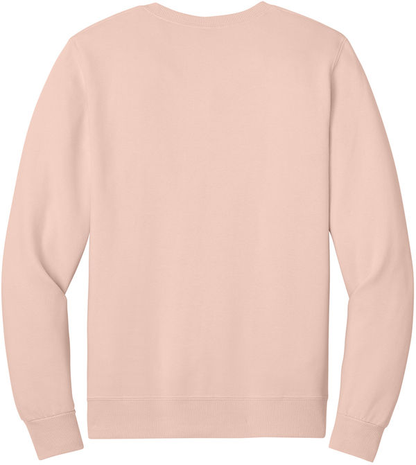 An image of a Custom Jerzees Premium Eco Blend Ringspun Crewneck Sweatshirt in Blush Pink!