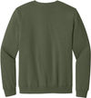 An image of a Custom Jerzees Premium Eco Blend Ringspun Crewneck Sweatshirt in Military Green Heather!