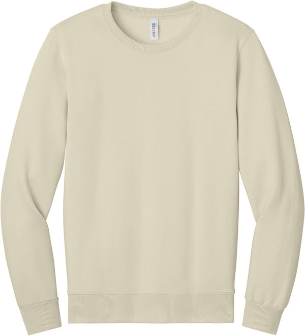 An image of a Custom Jerzees Premium Eco Blend Ringspun Crewneck Sweatshirt in Putty!