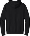 Am image of a Custom Jerzees Premium Eco Blend Ringspun Hooded Sweatshirt in Black ink!