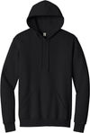 Am image of a Custom Jerzees Premium Eco Blend Ringspun Hooded Sweatshirt in Black ink!