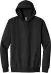 An image of a Custom Jerzees Premium Eco Blend Ringspun Hooded Sweatshirt in Black Ink Heather!