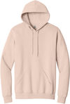 Am image of a Custom Jerzees Premium Eco Blend Ringspun Hooded Sweatshirt in Blush Pink!