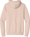Am image of a Custom Jerzees Premium Eco Blend Ringspun Hooded Sweatshirt in Blush Pink!