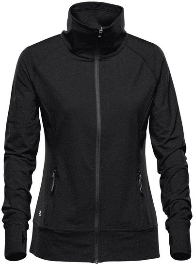 Am image of a Custom Stormtech Womens Pacifica Jacket in Black!