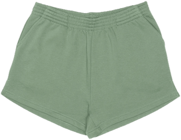 Am image of a Custom Just Like Hero 3in Sweatshorts in Dusty Green!
