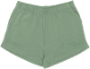 Am image of a Custom Just Like Hero 3in Sweatshorts in Dusty Green!