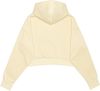 Am image of a Custom Just Like Hero Cropped Drop Shoulder Scuba Half Zip Hoodie in Ivory!