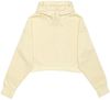 Am image of a Custom Just Like Hero Cropped Drop Shoulder Scuba Half Zip Hoodie in Ivory!