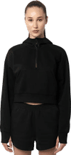 An image of a Custom Just Like Hero Cropped Drop Shoulder Scuba Half Zip Hoodie!