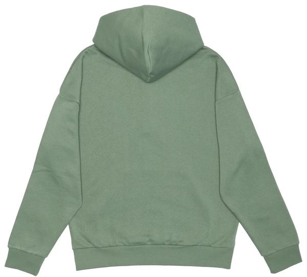 Am image of a Custom Just Like Hero Unisex Drop Shoulder Scuba Half Zip Hoodie in Dusty Green!
