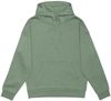 Am image of a Custom Just Like Hero Unisex Drop Shoulder Scuba Half Zip Hoodie in Dusty Green!