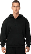An image of a Custom Just Like Hero Unisex Drop Shoulder Scuba Half Zip Hoodie!