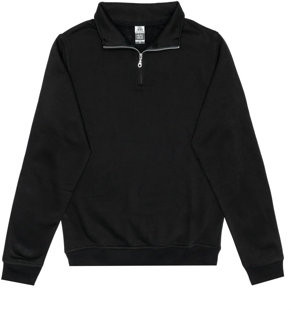 Just Like Hero Unisex Quarter Zip in Black