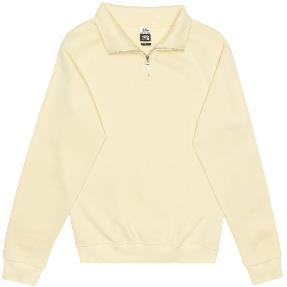 Just Like Hero Unisex Quarter Zip in Ivory