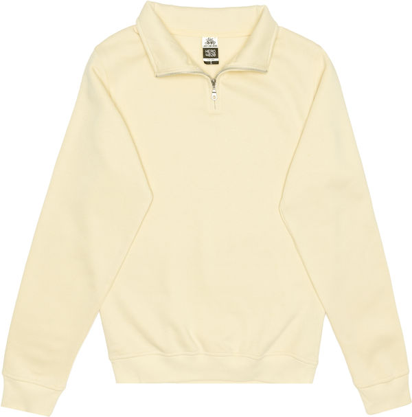 An image of a Custom Just Like Hero Unisex Quarter Zip in Ivory!