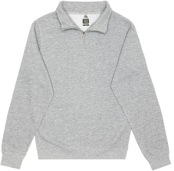 An image of a Custom Just Like Hero Unisex Quarter Zip in Sport Grey!