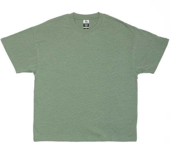 Am image of a Custom Just Like Hero Unisex super Heavy Oversized Tee in Dusty Green!