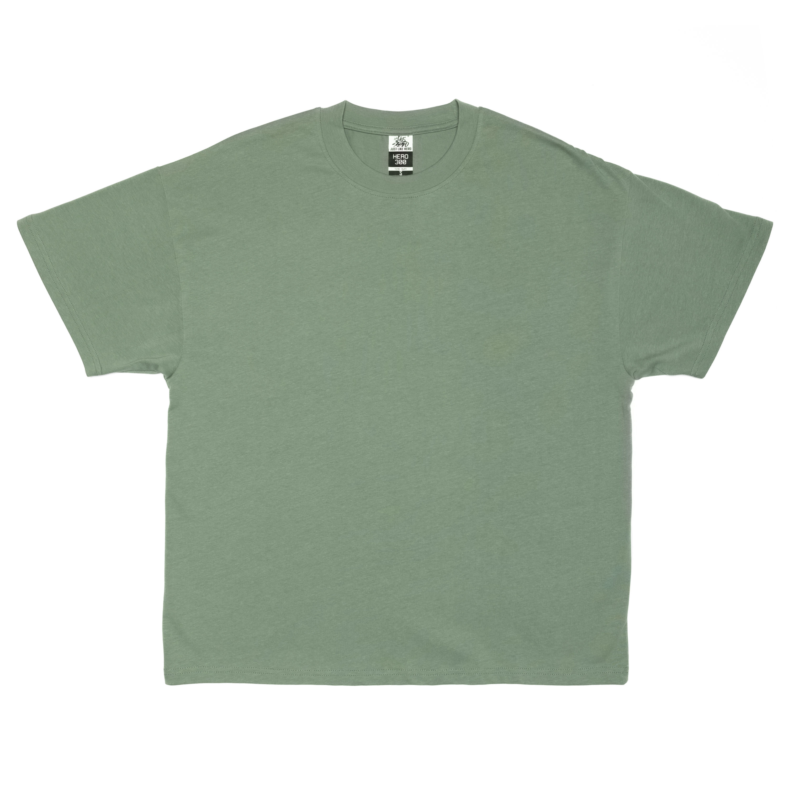Just Like Hero Unisex super Heavy Oversized Tee in Dusty Green