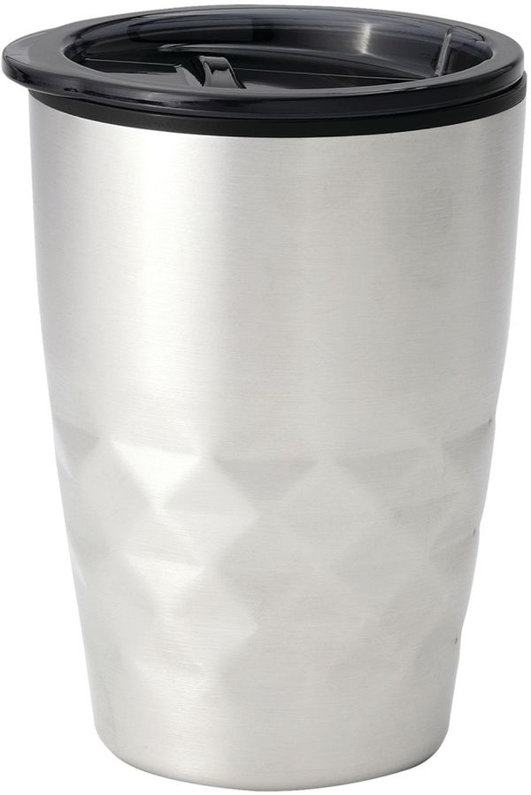 Am image of a Custom Kappa 12oz Tumbler in Silver!